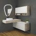 Шкаф подвесной COMFORTY «Клеон-120» белый/дуб дымчатый