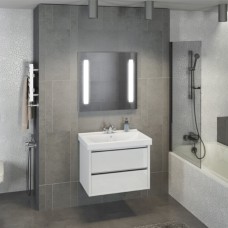 Тумба-умывальник COMFORTY «Дублин-75» белый глянец с раковиной COMFORTY 8057