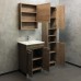 Тумба-умывальник COMFORTY «Марио-60» цвет дуб темный, с раковиной Quadro 60