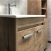 Тумба-умывальник COMFORTY «Марио-60» цвет дуб темный, с раковиной Quadro 60