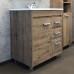 Тумба-умывальник COMFORTY «Марио-75» цвет дуб темный, с раковиной Quadro 75