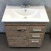 Тумба-умывальник COMFORTY «Марио-75» цвет дуб темный, с раковиной Quadro 75