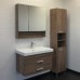 Тумба-умывальник COMFORTY «Никосия-80П» дуб темный с раковиной Fest 80 F01