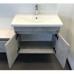 Тумба-умывальник COMFORTY «Осло-70ПД» цвет бетон светлый, с раковиной COMO 70