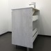 Тумба-умывальник COMFORTY «Верона-90», дуб белый с раковиной Quadro 90