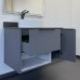 Тумба-умывальник Comforty «Джанкой-90» антрацит, черная столешница, раковина Comforty 9111   1073234