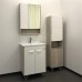 Тумба-умывальник Comforty «Клеон-60Н», белый дуб дымчатый, с раковиной Quadro 60