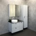 Тумба-умывальник Comforty «Сорренто-90Н», светло-серый со столешницей, c раковиной 9110