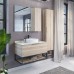 Зеркало шкаф Comforty Порто 90 для ванной комнаты, цвет дуб дымчатый