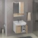 Зеркало шкаф Comforty Рига 60 для ванной комнаты, цвет дуб сонома