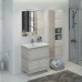 Зеркало шкаф Comforty Верона 75 для ванной комнаты, цвет дуб белый