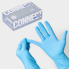 Перчатки нитриловые Nitrile, смотровые, нестерильные, размер L, 200 шт/уп (100 пар), голубые