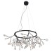 Подвесная светодиодная люстра Crystal Lux Evita SP45 D BLack/Transparent