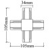 Соединитель X-образный (однофазный) Crystal Lux CLT 0.211 CLT 0.211 09 WH