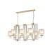 Подвесная люстра Crystal Lux Nicolas NICOLAS SP8 L1000 GOLD/WHITE