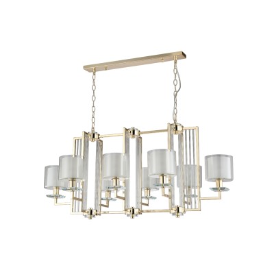 Подвесная люстра Crystal Lux Nicolas NICOLAS SP8 L1000 GOLD/WHITE