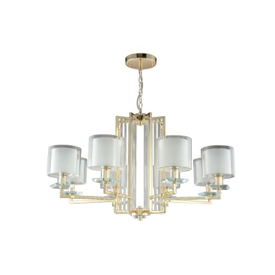 Подвесная люстра Crystal Lux Nicolas NICOLAS SP-PL8 GOLD/WHITE
