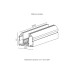 Демпферный магнитный трек для натяжного потолка Crystal Lux Space CLT 0.133 01 L3000 BL