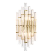 Настенный светильник Crystal Lux SARAGOSA AP2 BRASS/TRANSPARENTE