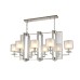 Подвесная люстра Crystal Lux Nicolas NICOLAS SP8 L1000 NICKEL/WHITE