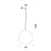 Подвесной светильник Davide Groppi Moon 80 Suspension Max 15W - E27 ON/OFF
