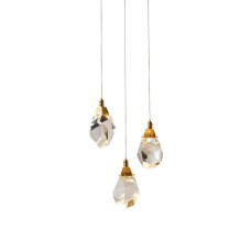 Подвесной светильник Delight Collection Crystal rock II 9701P/3R brass