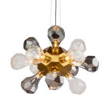 Подвесной светильник Delight Collection KR1197P-12 brass, smoky/clear