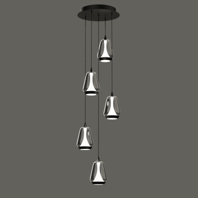 Каскадная люстра Delight Collection MD24001011-5A black/smoky