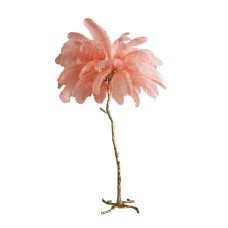 Торшер Delight Collection Ostrich Feather BRFL5014 pink/antique brass