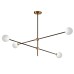 Люстра на штанге Delight Collection Bistro Globe 9389P/4 black/gold
