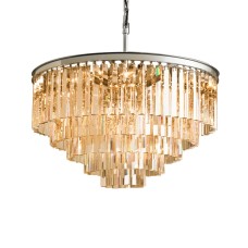 Подвесная люстра Delight Collection 1920s Odeon KR0387P-10A chrome/amber