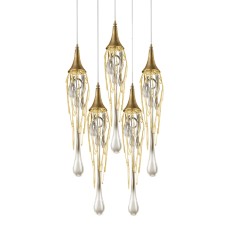 Подвесной светильник Delight Collection Goddess Tears P68009L-5/R gold