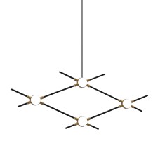 Люстра Delight Collection Molecular 4 black/gold