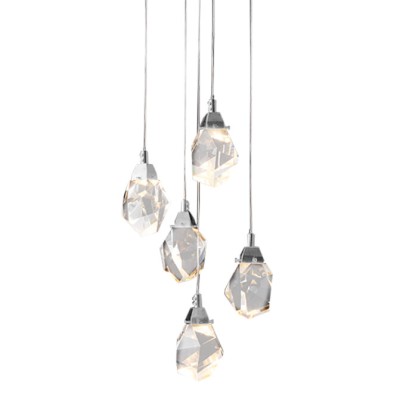 Подвесной светильник Delight Collection Crystal rock 5 chrome