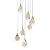 Подвесной светильник Delight Collection Crystal rock 7 gold