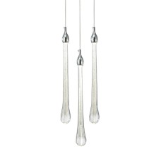 Подвесной светильник Delight Collection Teardrop 3 chrome