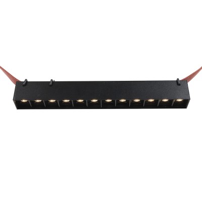 Трековый однофазный светильник Denkirs Belty grill DK5570-BK