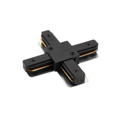 Коннектор Х-образный Denkirs DK Track Black TR1104-BK