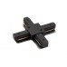 Коннектор Х-образный Denkirs DK Track Black TR1104-BK