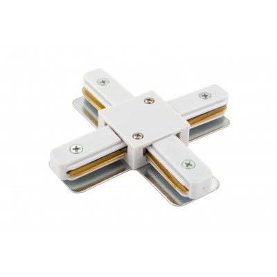 Коннектор Х-образный Denkirs DK Track White TR1104-WH