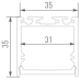 Алюминиевый профиль DesignLed LS.3535-R 010365