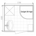 Душ.кабина Domani-Spa Delight Slim 99 high, черные стенки, 90х90х218 см, прозрачная