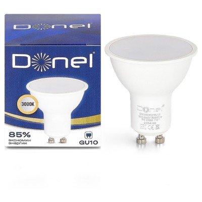 Лампа светодиодная Donel DN03 GU10 7Вт 3000K DN03002W7GU10