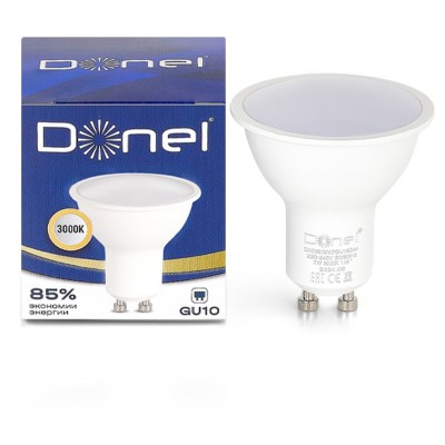 Лампа светодиодная Donel DN03 GU10 7Вт 3000K DN03002W7GU10Dim