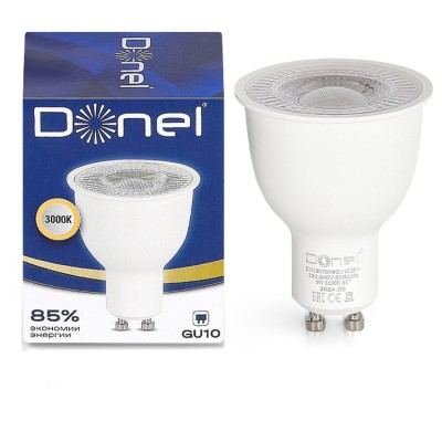 Лампа светодиодная Donel DN03 GU10 9Вт 3000K DN03003W9GU10Dim