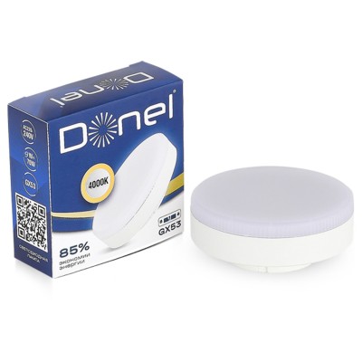 Лампа светодиодная Donel DN03 GX53 9Вт 4000K DN03007N9GX53Dim