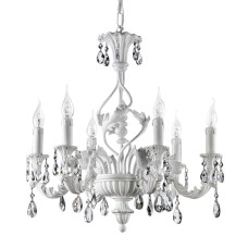 Люстра Due Effe Stradivario L/6 Bianco with Crystal
