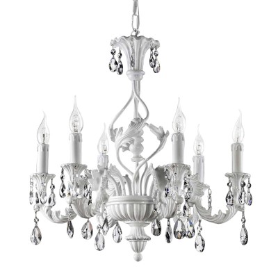 Люстра Due Effe Stradivario L/6 Bianco with Crystal