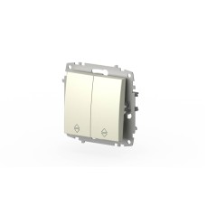Выключатель двухклавишный проходной ELBI Zena Vega 609-010300-211