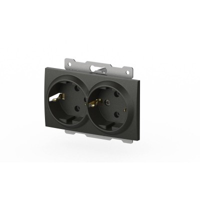 Розетка двухместная с заземлением ELBI Zena Vega 609-011100-907